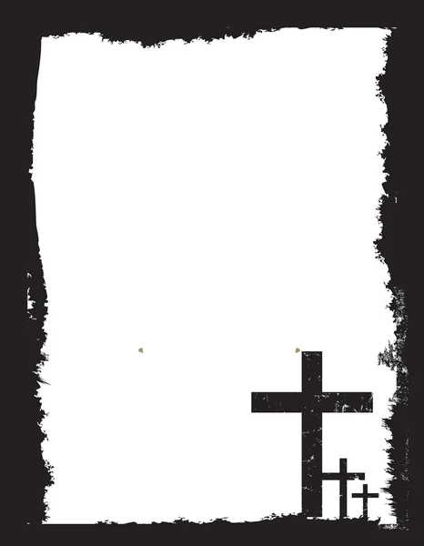 Zwart-wit christelijke kruisbeeld achtergrond — Stockfoto