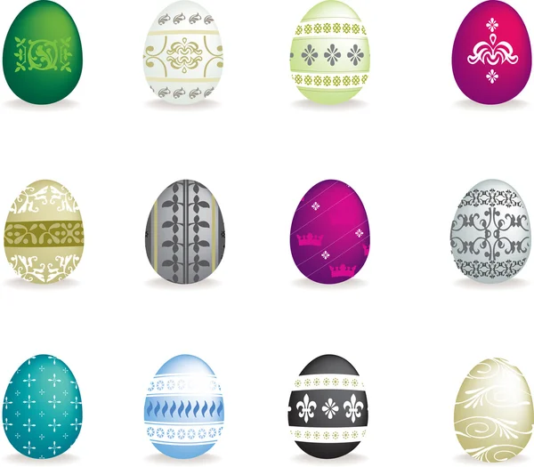 Set intricato di uova di Pasqua 1 — Foto Stock