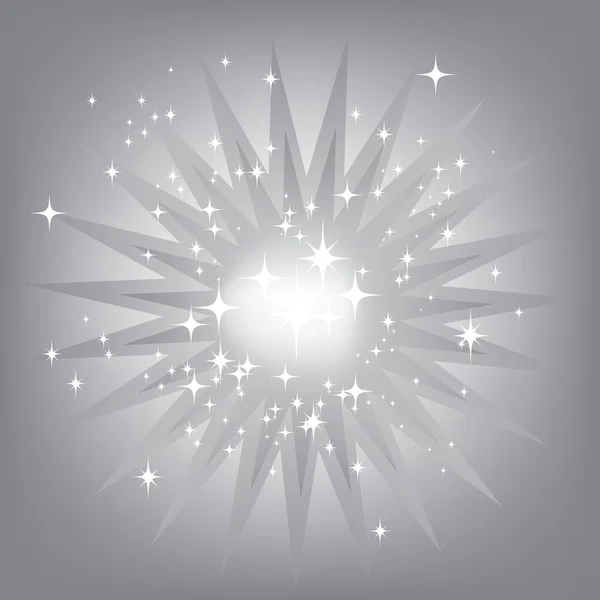 Silver star burst — Stock Photo, Image