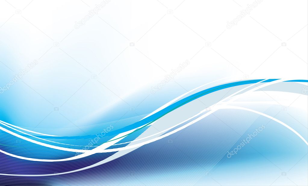 Blue portrait gradient and swoosh waves