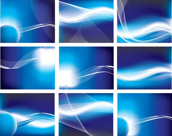 Mavi örgü x 9 ayarla — Stok fotoğraf