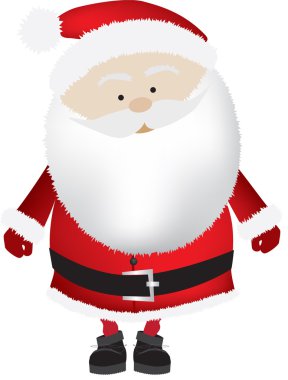 Santa big head isolated clipart