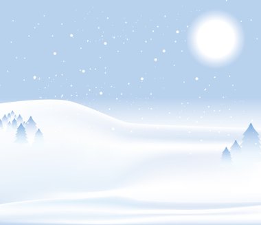 Winter day snow background clipart