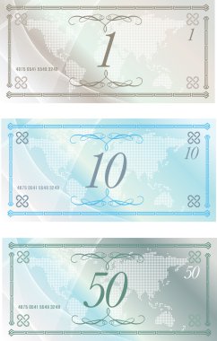 Bank notes clipart