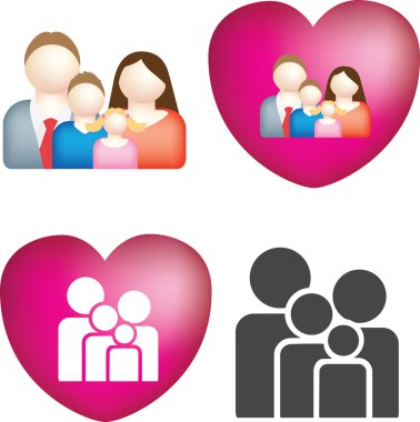 Family icon set clipart