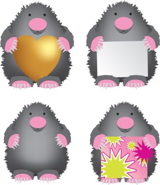 Mole set clipart