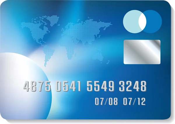 Blauwe kredietkaart — Stockfoto
