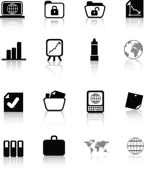 Silhouet office-pictogram — Stockfoto