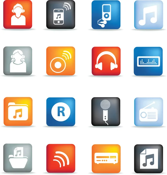 Botones icono de música — Foto de Stock