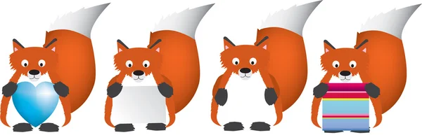 Red fox set — Zdjęcie stockowe