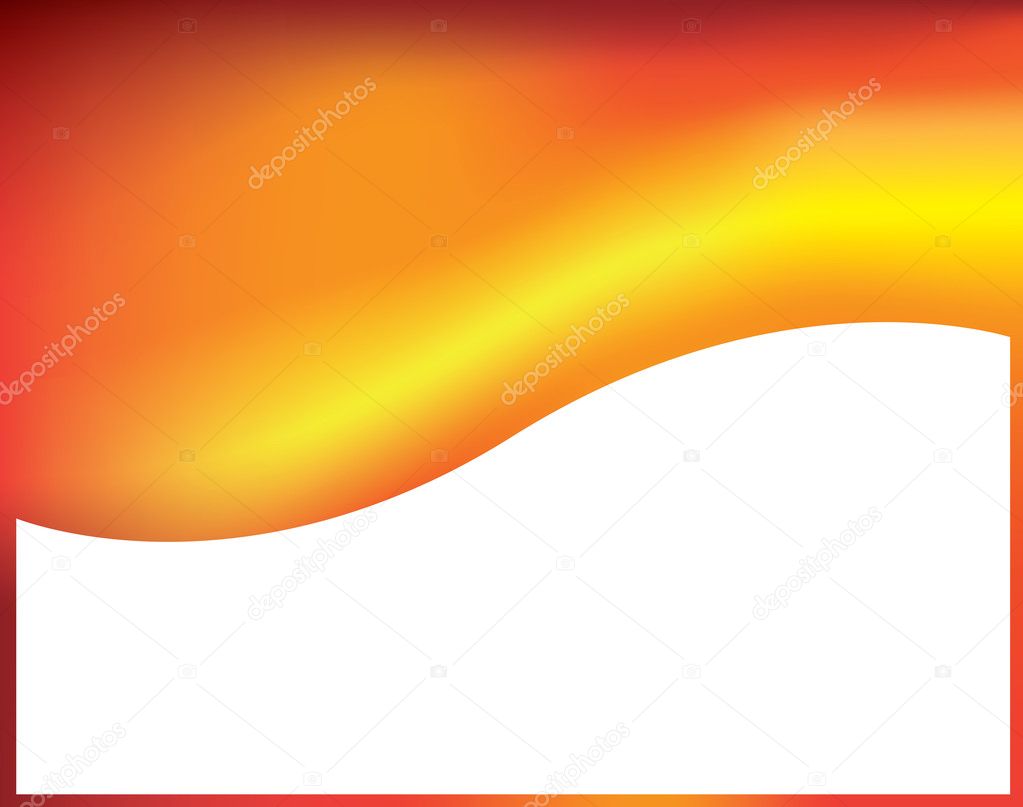 Orange and white curved background