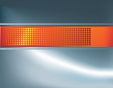 Silver and orange strip background clipart