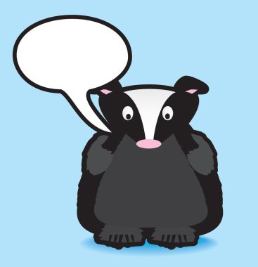 Badger speech bubble clipart