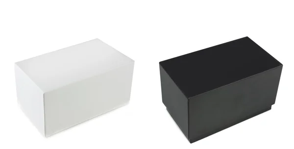 Caixa preta e branca — Fotografia de Stock