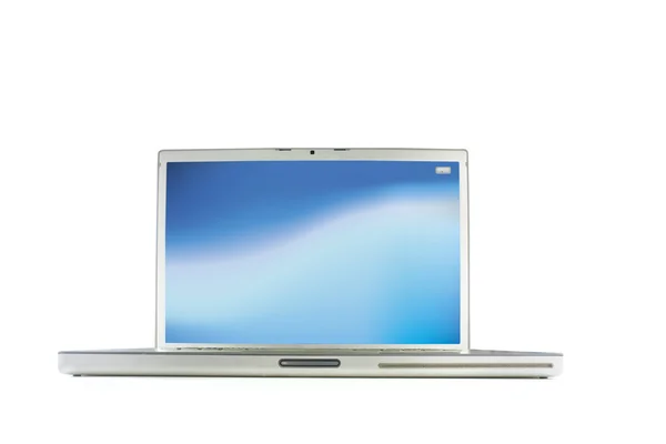 Ezüst laptop — Stock Fotó