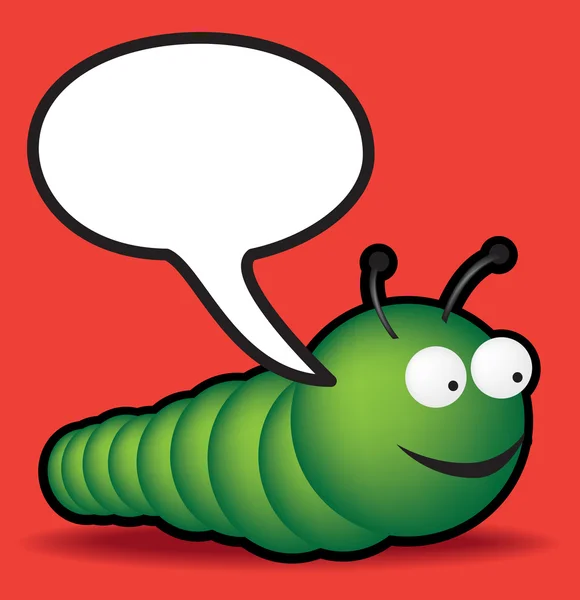 Caterpillar konuşma balonu — Stok fotoğraf