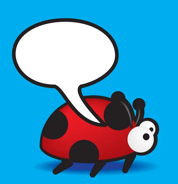 Ladybird speech bubble — Stock Photo, Image
