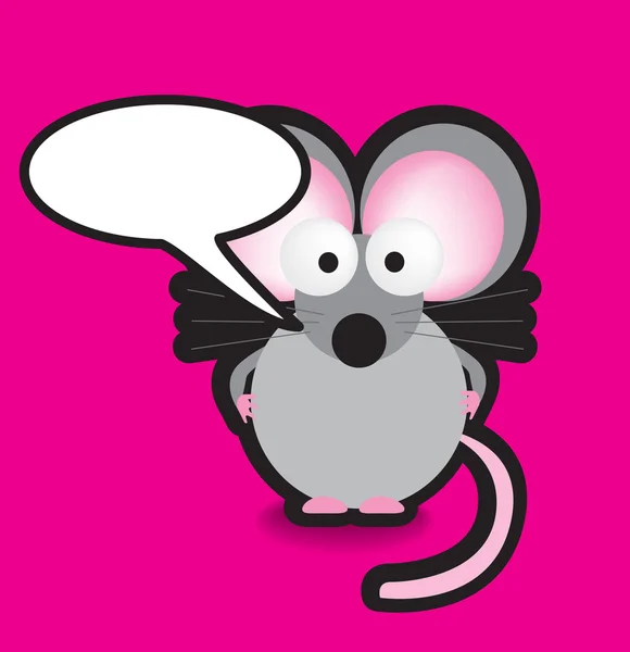 Bolha de fala do mouse — Fotografia de Stock