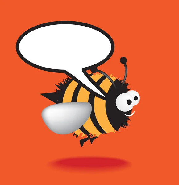 Bee with speech bubble — Stock Photo, Image