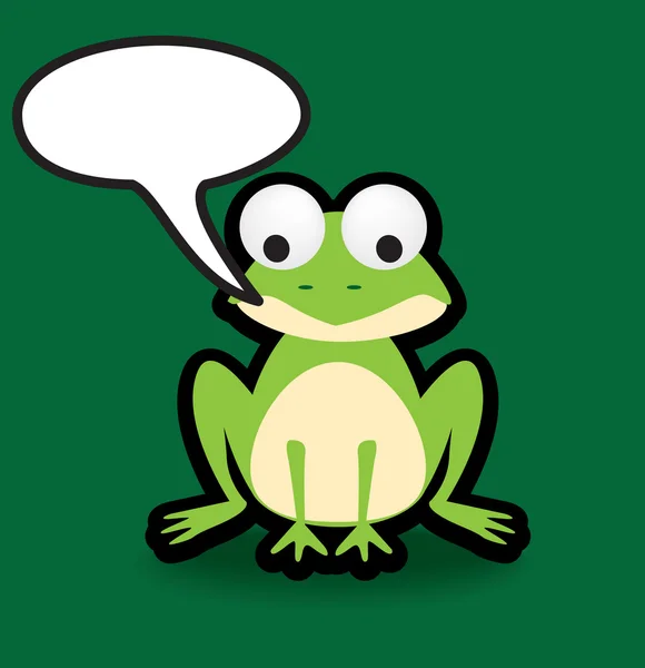 Kurbağa konuşma balonu — Stok fotoğraf