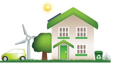 Eco house clipart