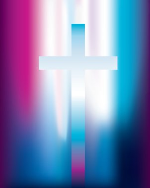 Christian cross light clipart