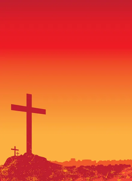 Grunge 十字架橙 — 图库照片