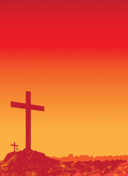 Grunge 十字架橙 — 图库照片