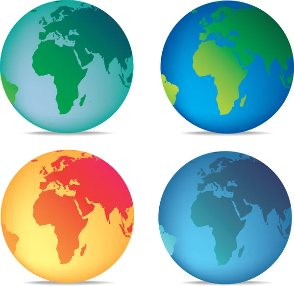 Coloured globes — Stock Photo, Image