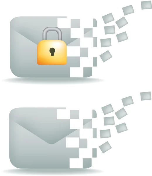 Безопасная электронная почта и связь — стоковое фото