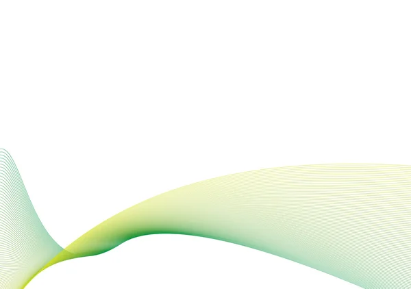 Beyaz ince yeşil dalga — Stok fotoğraf
