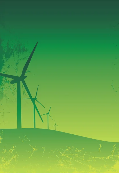 Green grunge turbines — Stockfoto
