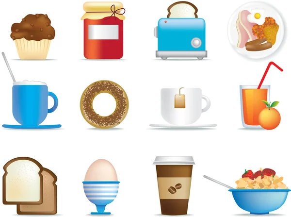 Iconos de desayuno — Foto de Stock