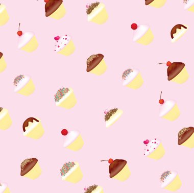 Cup cake background clipart