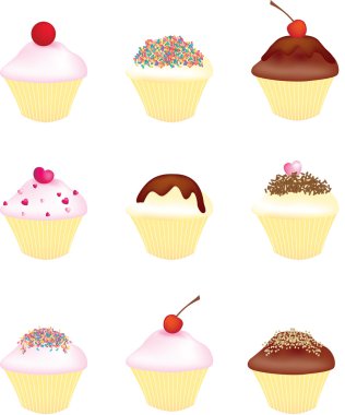 Cupcakes and fairy cakes clipart