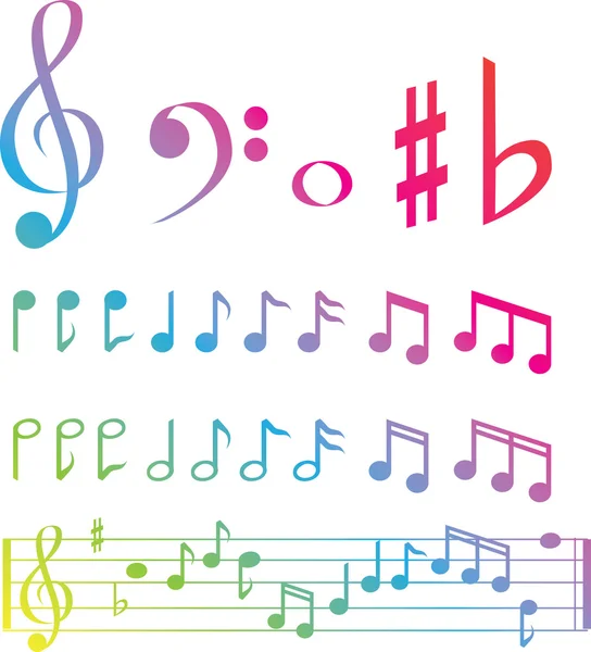 Turbilhão musical de notas — Fotografia de Stock