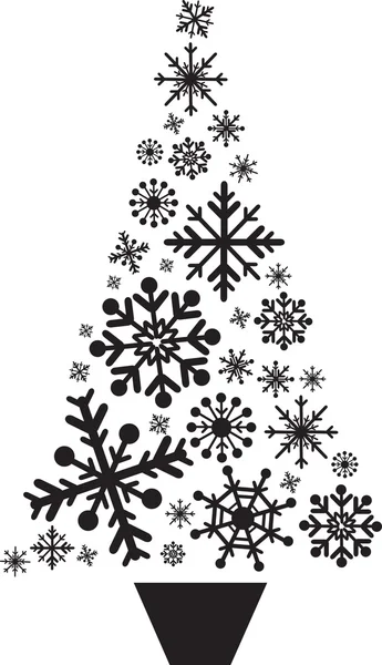 Flocos de neve de árvore de Natal — Fotografia de Stock