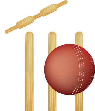 Cricket stumps clipart