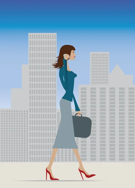 Businesswoman in city — Stock Photo, Image