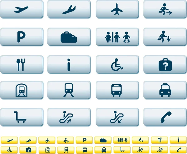 Podróży ikony zestaw przycisków — Zdjęcie stockowe