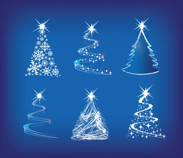Weihnachtsbaum moderne Illustration set o — Stockfoto