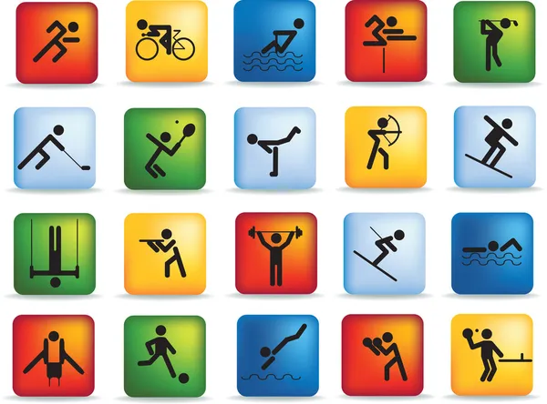 Juego de iconos deportivos — Foto de Stock