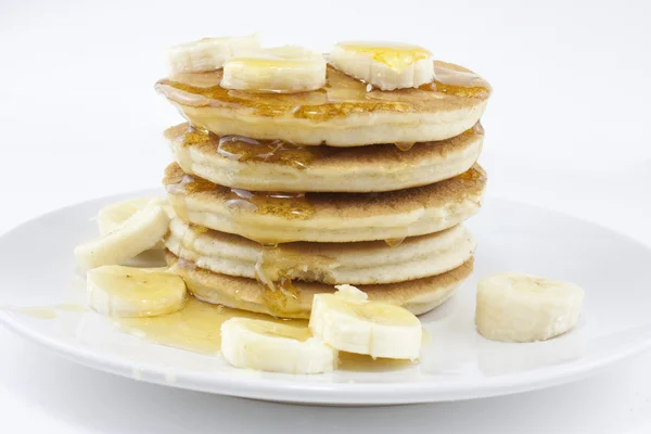 Bananen-Pfannkuchen oder Crêpes — Stockfoto