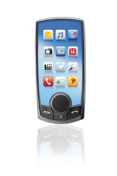Modern touchscreen mobile phone — Stock Photo, Image