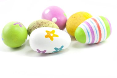 Hand painted easter eggs clipart