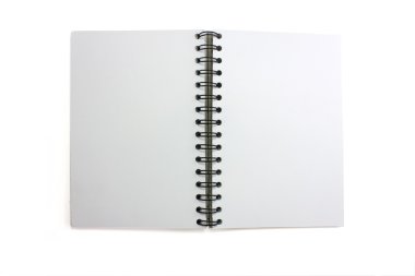 Open blank sketchbook clipart