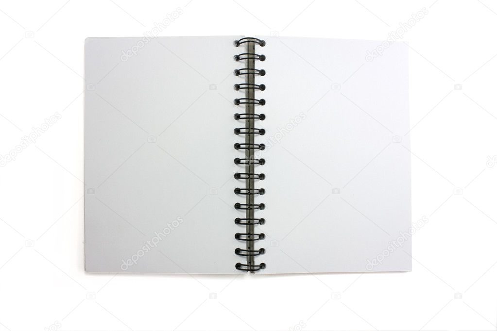 Open blank sketchbook