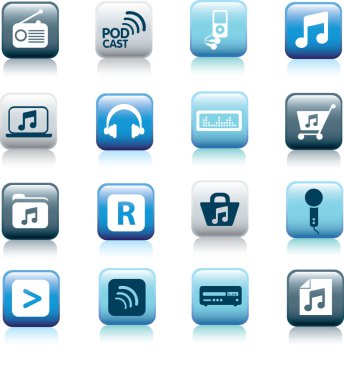 Music icons clipart