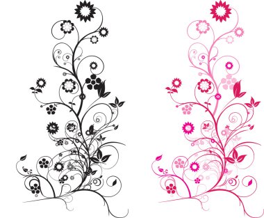 Floral pink clipart