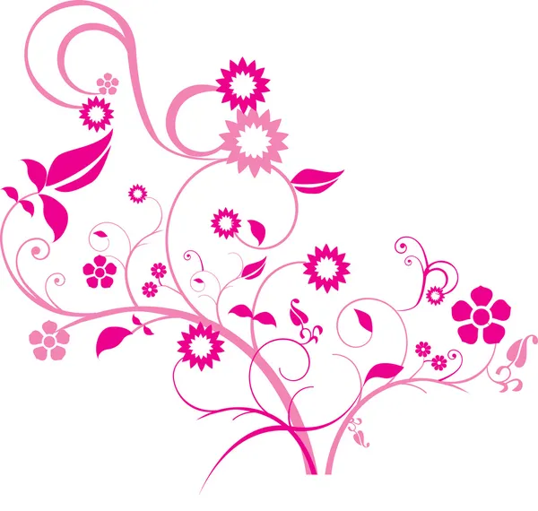 Rózsaszín virágos — Stock Vector